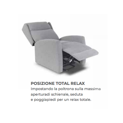 Poltrona Relax Elettrica Butterfly Permaflex con Lift 2 Motori – Posizione TV e Total Relax
