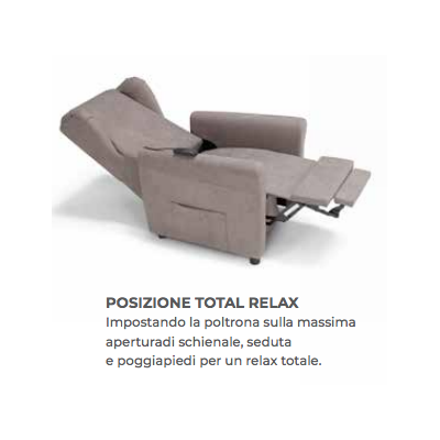 Poltrona relax elettrica NORMA Permaflex con Lift 2 Motori – Doppia Pediera e Roller di Serie