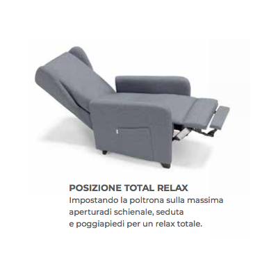 Poltrona relax elettrica NABUCCO Permaflex con Lift 2 Motori – Doppia Pediera, Roller e Cardio Relax