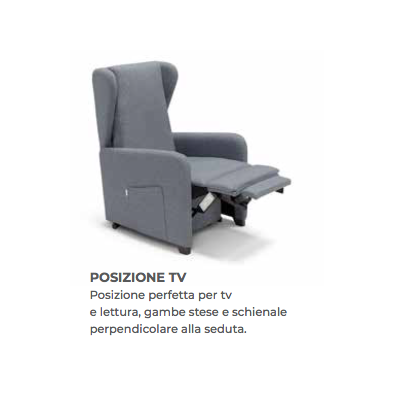 Poltrona relax elettrica NABUCCO Permaflex con Lift 2 Motori – Doppia Pediera, Roller e Cardio Relax